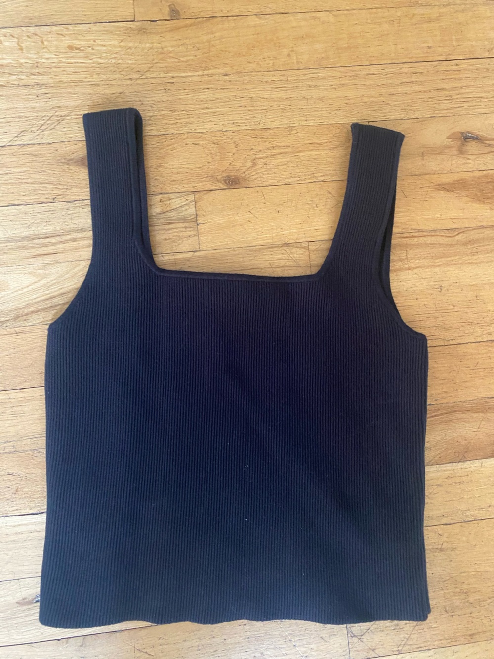 Reformation black ribbed tank top. Size medium
